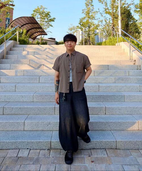 KICHUL(キチョル)の「SUMMER VACATION BALLOON PANTS (WASHED GREY)(デニムパンツ・メンズ・その他・LARGE/MEDIUM/SMALL/X-SMALL)」の8枚目の写真