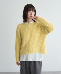 YECCA VECCA（イェッカヴェッカ）の「フェザーモールニット（ニット/セーター）」