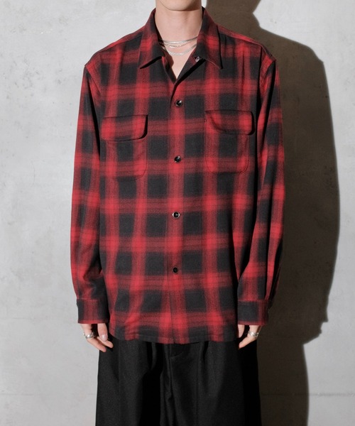 セール】TOWN CRAFT タウンクラフト / 50S W-FLAP LOOP COLLAR SHIRT