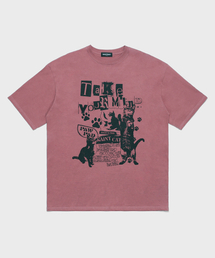 SAINTPAIN（セイントペイン）の「SPセイントキャット 半袖Tシャツ ディープピンク（Tシャツ/カットソー）」