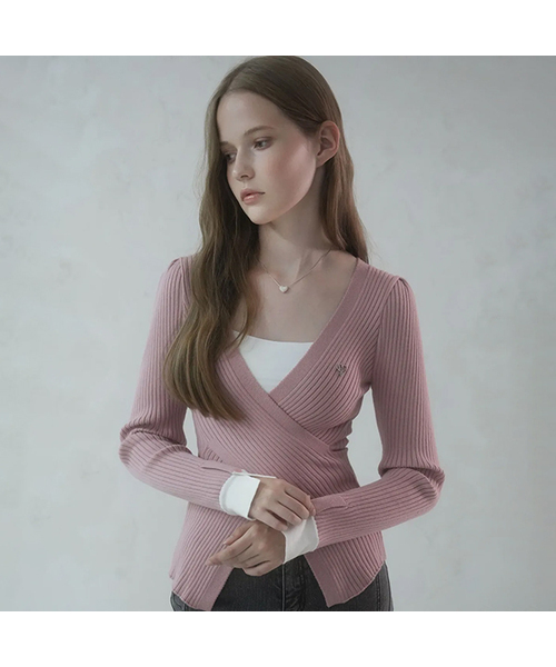 Vivacious(ビバシャス)の「Liana Warp Puff Knit - 6COL(ニット/セーター・レディース・グレー/ベージュ/ブラック/ピンク/ブルー/アイボリー・FREE)」の6枚目の写真