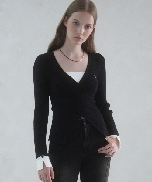 Vivacious(ビバシャス)の「Liana Warp Puff Knit - 6COL(ニット/セーター・レディース・グレー/ベージュ/ブラック/ピンク/ブルー/アイボリー・FREE)」の9枚目の写真