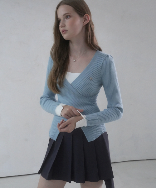Vivacious(ビバシャス)の「Liana Warp Puff Knit - 6COL(ニット/セーター・レディース・グレー/ベージュ/ブラック/ピンク/ブルー/アイボリー・FREE)」の10枚目の写真