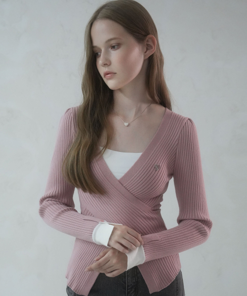 Vivacious(ビバシャス)の「Liana Warp Puff Knit - 6COL(ニット/セーター・レディース・グレー/ベージュ/ブラック/ピンク/ブルー/アイボリー・FREE)」の12枚目の写真