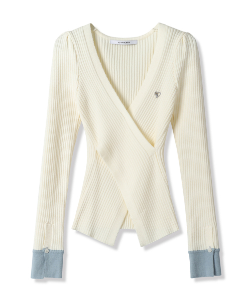 Vivacious(ビバシャス)の「Liana Warp Puff Knit - 6COL(ニット/セーター・レディース・グレー/ベージュ/ブラック/ピンク/ブルー/アイボリー・FREE)」の13枚目の写真