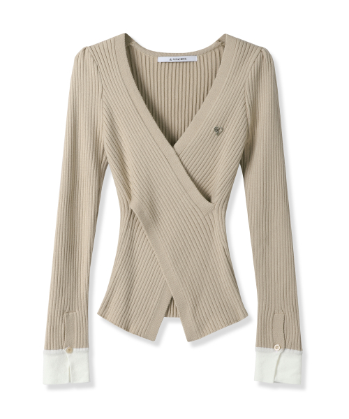 Vivacious(ビバシャス)の「Liana Warp Puff Knit - 6COL(ニット/セーター・レディース・グレー/ベージュ/ブラック/ピンク/ブルー/アイボリー・FREE)」の14枚目の写真