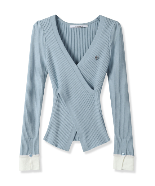 Vivacious(ビバシャス)の「Liana Warp Puff Knit - 6COL(ニット/セーター・レディース・グレー/ベージュ/ブラック/ピンク/ブルー/アイボリー・FREE)」の16枚目の写真