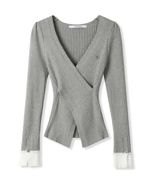 Vivacious(ビバシャス)の「Liana Warp Puff Knit - 6COL(ニット/セーター・レディース・グレー/ベージュ/ブラック/ピンク/ブルー/アイボリー・FREE)」の17枚目の写真