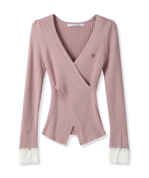 Vivacious(ビバシャス)の「Liana Warp Puff Knit - 6COL(ニット/セーター・レディース・グレー/ベージュ/ブラック/ピンク/ブルー/アイボリー・FREE)」の18枚目の写真