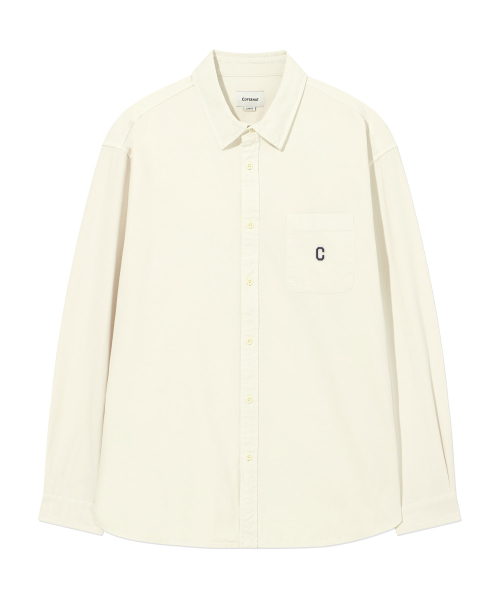 COVERNAT(カバーナット)の「Cロゴダイングオックスフォードシャツアイボリー(シャツ/ブラウス・レディース・その他・X-LARGE/XX-LARGE/X-SMALL/SMALL/MEDIUM/LARGE)」の2枚目の写真