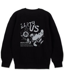 アースウィズアース オーバーサイズ スウェット_ブラック