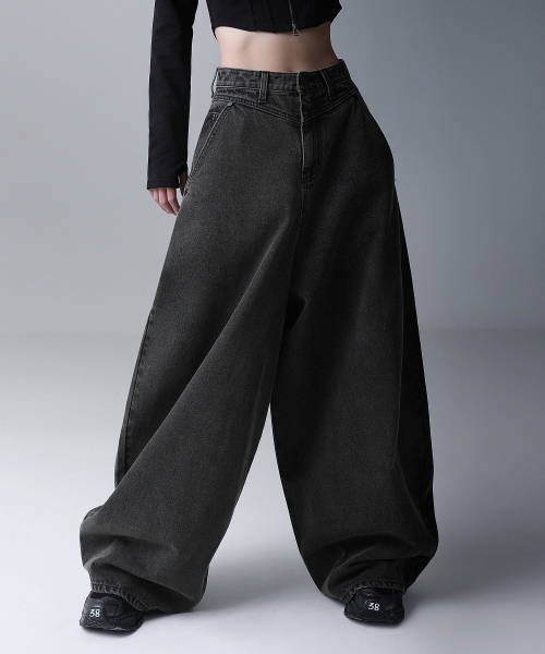 ZENDUST(ジェンダスト)の「Rothen Wide Denim Pants VINTAGE BLUE(デニムパンツ・レディース・ブルー・X-SMALL/SMALL/MEDIUM/LARGE/XX-SMALL)」の6枚目の写真