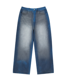 SPRAYED WIDE DENIM PANTS (GRAY)