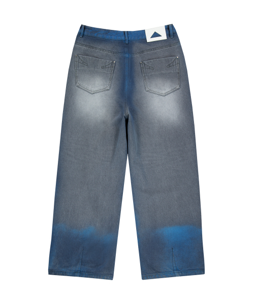 UNGIMMICK(アンジミック)の「SPRAYED WIDE DENIM PANTS (GRAY)(デニムパンツ・メンズ・その他・SMALL/MEDIUM/LARGE)」の2枚目の写真
