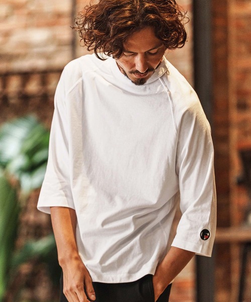 felkod(フィルコッド)の「mlt5515-F Patch Cut sew ラグランスリーブTシャツ(F26S270)(Tシャツ/カットソー・メンズ・ホワイト/ブラック/サンドベージュ・S/M/L/XL)」の6枚目の写真