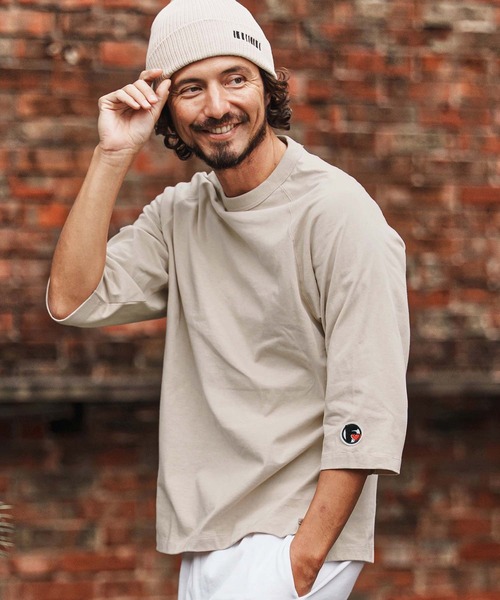 felkod(フィルコッド)の「mlt5515-F Patch Cut sew ラグランスリーブTシャツ(F26S270)(Tシャツ/カットソー・メンズ・ホワイト/ブラック/サンドベージュ・S/M/L/XL)」の10枚目の写真