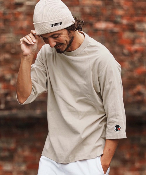 felkod(フィルコッド)の「mlt5515-F Patch Cut sew ラグランスリーブTシャツ(F26S270)(Tシャツ/カットソー・メンズ・ホワイト/ブラック/サンドベージュ・S/M/L/XL)」の11枚目の写真