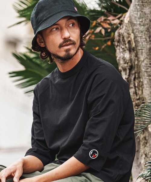felkod(フィルコッド)の「mlt5515-F Patch Cut sew ラグランスリーブTシャツ(F26S270)(Tシャツ/カットソー・メンズ・ホワイト/ブラック/サンドベージュ・S/M/L/XL)」の16枚目の写真