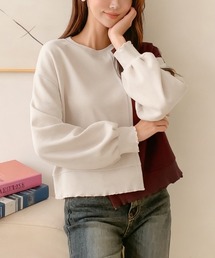 ONEP STAR（ワンピスター）の「アシメ切替配色スウェットトップス（スウェット）」