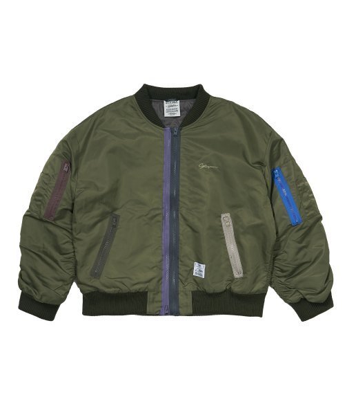 セール】ZIPPER OVERSIZED MA-1 JACKET KHAKI（ブルゾン）｜STIGMA
