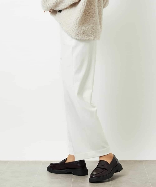 MICHEL KLEIN（ミッシェル・クラン）の「［定番人気］ストレッチ裏起毛ワイドパンツ（その他パンツ・レディース・ライトグレー/アイボリー/ブラック・38）」の5枚目の写真