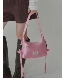 OPENING SUNSHINE（オープニングサンシャイン）の「サイドディテールリボンホーボーバッグピンク（ショルダーバッグ）」