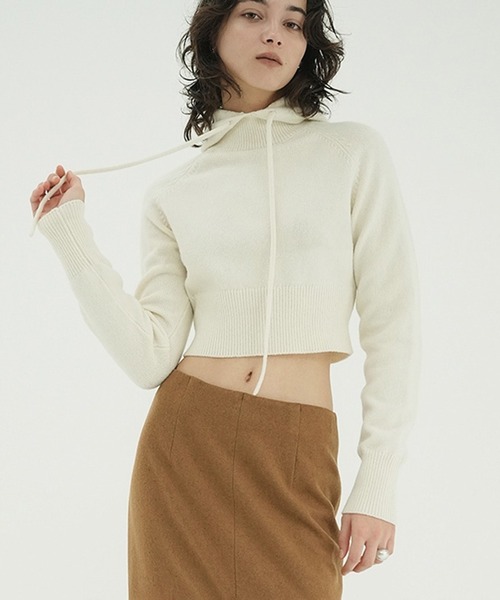 クラネ　SHORT KNIT HOODIE SHORT KNIT HOODIE（ニット/セーター）｜CLANE（クラネ）の