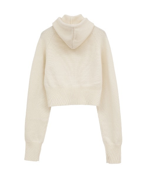 CLANE（クラネ）の「SHORT KNIT HOODIE（ニット/セーター・レディース・アイボリー/カーキ・1/2）」の15枚目の写真