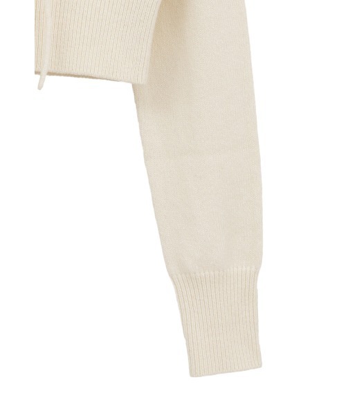 CLANE（クラネ）の「SHORT KNIT HOODIE（ニット/セーター・レディース・アイボリー/カーキ・1/2）」の17枚目の写真