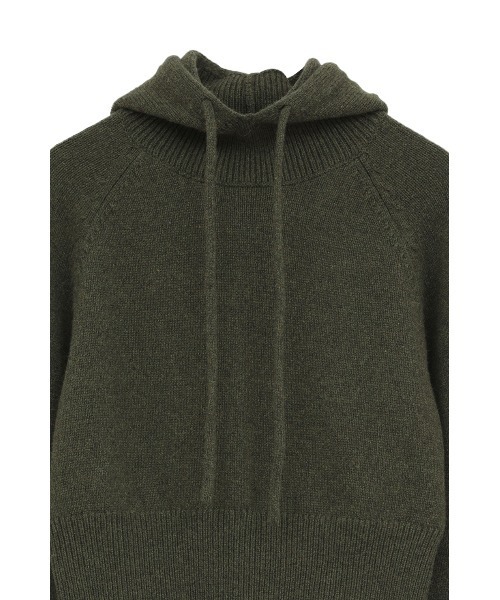 CLANE（クラネ）の「SHORT KNIT HOODIE（ニット/セーター・レディース・アイボリー/カーキ・1/2）」の22枚目の写真