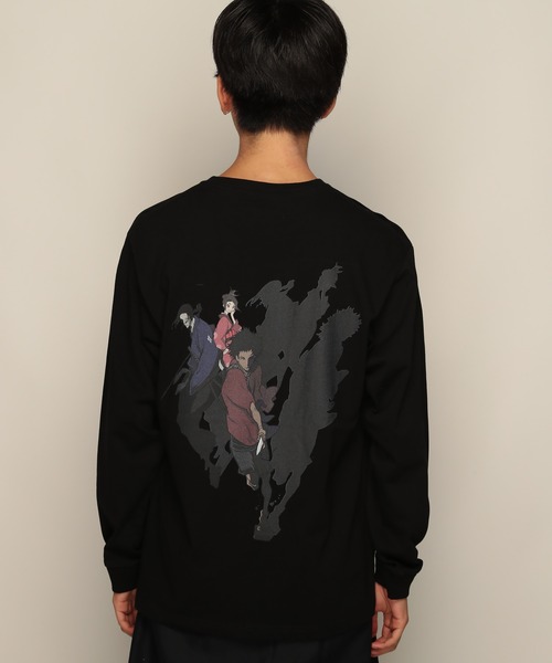 YEN TOWN MARKET(イェンタウンマーケット)の「【SAMURAI CHAMPLOO】Samurai who smells ロングスリーブTEE(Tシャツ/カットソー・メンズ・ブラック/ホワイト・XL/L/M)」の1枚目の写真