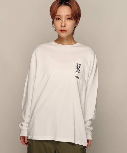 YEN TOWN MARKET(イェンタウンマーケット)の「【SAMURAI CHAMPLOO】Samurai who smells ロングスリーブTEE(Tシャツ/カットソー・メンズ・ブラック/ホワイト・XL/L/M)」の5枚目の写真