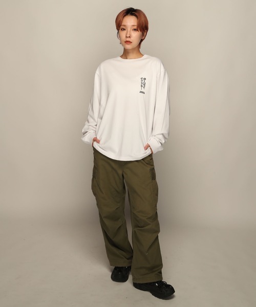 YEN TOWN MARKET(イェンタウンマーケット)の「【SAMURAI CHAMPLOO】Samurai who smells ロングスリーブTEE(Tシャツ/カットソー・メンズ・ブラック/ホワイト・XL/L/M)」の6枚目の写真