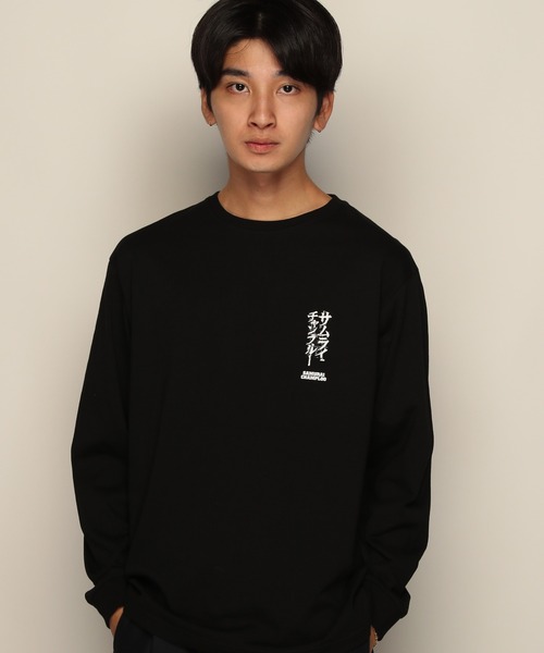 YEN TOWN MARKET(イェンタウンマーケット)の「【SAMURAI CHAMPLOO】Samurai who smells ロングスリーブTEE(Tシャツ/カットソー・メンズ・ブラック/ホワイト・XL/L/M)」の8枚目の写真