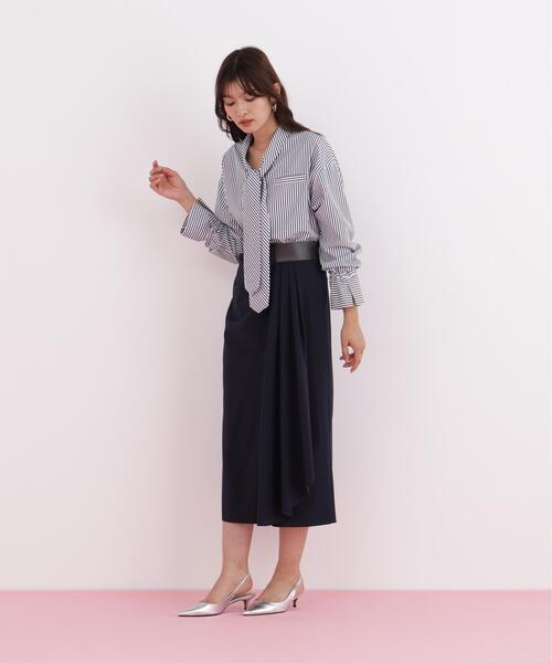 PINKY&DIANNE(ピンキーアンドダイアン)の「◆ストライプタイネックシャツ(シャツ/ブラウス・レディース・ブラック系その他/ピンク系その他・38)」の15枚目の写真