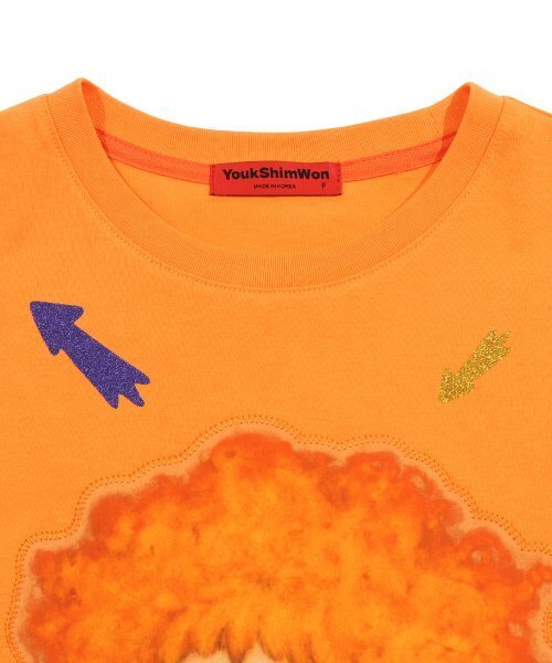 YOUK SHIM WON（ユクシムウォン）の「カラフルTシャツ F オレンジサニー（Tシャツ/カットソー・レディース・その他・FREE）」の3枚目の写真