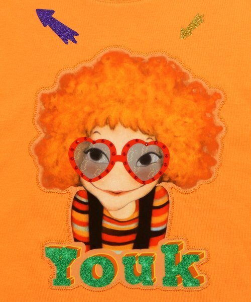 YOUK SHIM WON（ユクシムウォン）の「カラフルTシャツ F オレンジサニー（Tシャツ/カットソー・レディース・その他・FREE）」の4枚目の写真