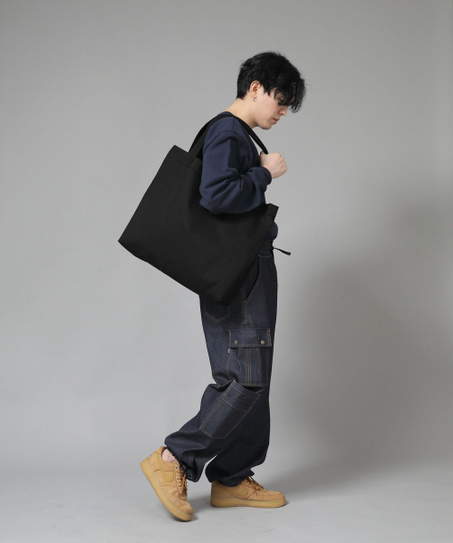 SAINTCREW（セントクルー）の「ボタンオープンビッグサイズショルダーバッグ BOB-117 ブラック（エコバッグ/サブバッグ・メンズ・その他・フリー）」の8枚目の写真