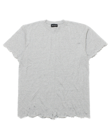RUNDS（ランディエス）の「デミジカッティングTシャツ（グレー）（Tシャツ/カットソー）」