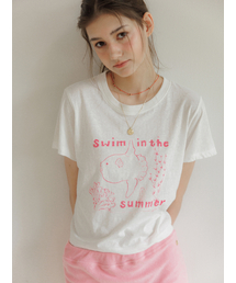 PSUCHE（プシュケ）の「Ocean sunfish Cotton T-shirt - White（Tシャツ/カットソー）」
