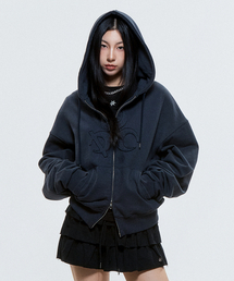 DAUSPICE（ディーオスピス）の「(DUC) Symbol Hoodie Zip-up Vintage Black（パーカー）」