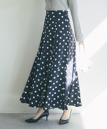 La boutique BonBon | 【3サイズ展開あり・リッチな揺れ感】ドットマチフレアスカート(スカート)