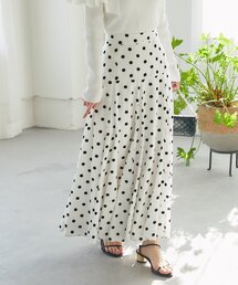 La boutique BonBon | 【3サイズ展開あり】ドットマチフレアスカート(スカート)