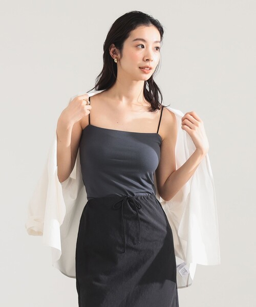 Demi-Luxe BEAMS(デミルクス ビームス)の「レーヨン 天竺 カップ付きキャミソール(キャミソール・レディース・チャコールグレー/ブラック/カーキ・ONE SIZE)」の1枚目の写真