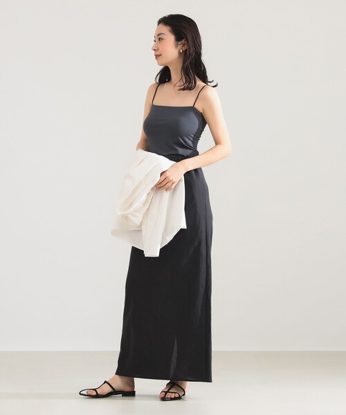 Demi-Luxe BEAMS(デミルクス ビームス)の「レーヨン 天竺 カップ付きキャミソール(キャミソール・レディース・チャコールグレー/ブラック/カーキ・ONE SIZE)」の5枚目の写真