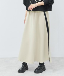 Fizz（フィズ）の「サイドラインピケスカート（デニムパンツ）」