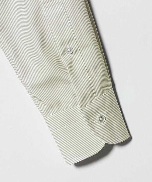 UNITED ARROWS（ユナイテッドアローズ）の「イージーケア AG キャンディーストライプ セミワイドカラーシャツ ー抗菌防臭ー（シャツ/ブラウス・メンズ・ライム・41cm/39cm/38cm/40cm）」の5枚目の写真