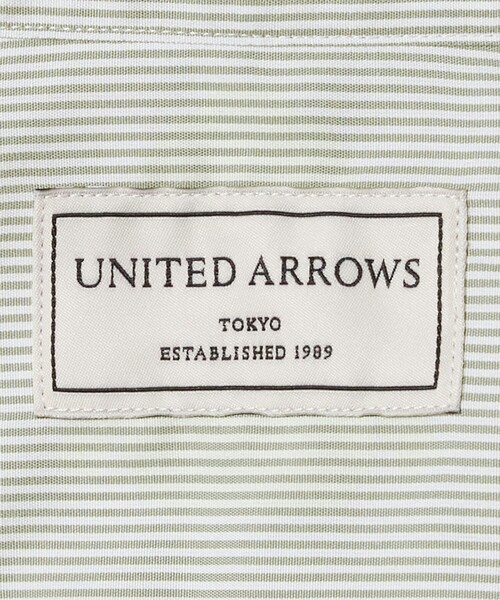 UNITED ARROWS（ユナイテッドアローズ）の「イージーケア AG キャンディーストライプ セミワイドカラーシャツ ー抗菌防臭ー（シャツ/ブラウス・メンズ・ライム・41cm/39cm/38cm/40cm）」の9枚目の写真
