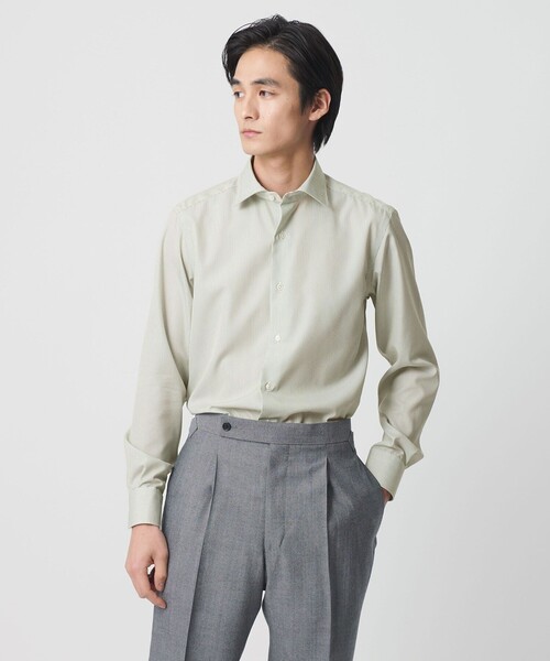UNITED ARROWS（ユナイテッドアローズ）の「イージーケア AG キャンディーストライプ セミワイドカラーシャツ ー抗菌防臭ー（シャツ/ブラウス・メンズ・ライム・41cm/39cm/38cm/40cm）」の12枚目の写真