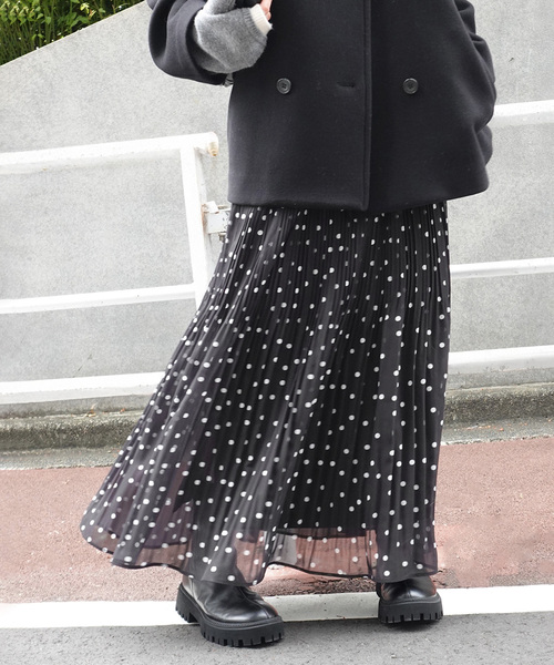 Spick & Span（スピックアンドスパン）の「《WEB限定 / 追加》ドットプリーツイージースカート（スカート・レディース・マルチ・38/36）」の8枚目の写真
